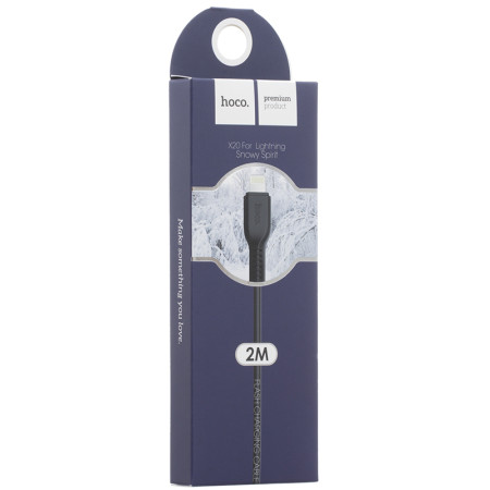Кабель USB Hoco X20 Flash charged Lightning (2A/2m) White