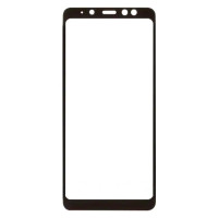 Стекло фронтальное с OCA-пленкой для Samsung A730, A8 Plus- 2018, черное