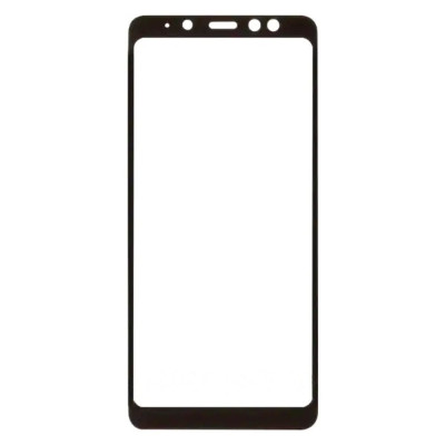 Скло фронтальне з OCA-пленкой для Samsung A730, A8 Plus- 2018, чорне
