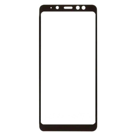 Стекло фронтальное с OCA-пленкой для Samsung A730, A8 Plus- 2018, черное