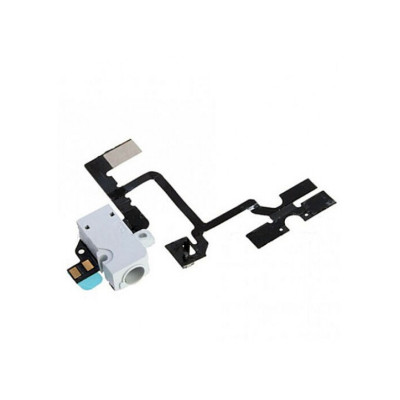 Шлейф для iPhone 4G, конектора навушників, кнопок звуку, Білий