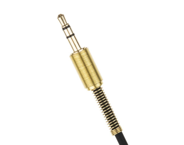 Кабель AUX 3,5"-3.5" 1m Gelius Black (боковой)