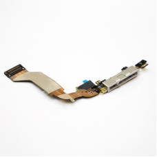 Шлейф для iPhone 4S, коннектора зарядки, с микрофоном, белый