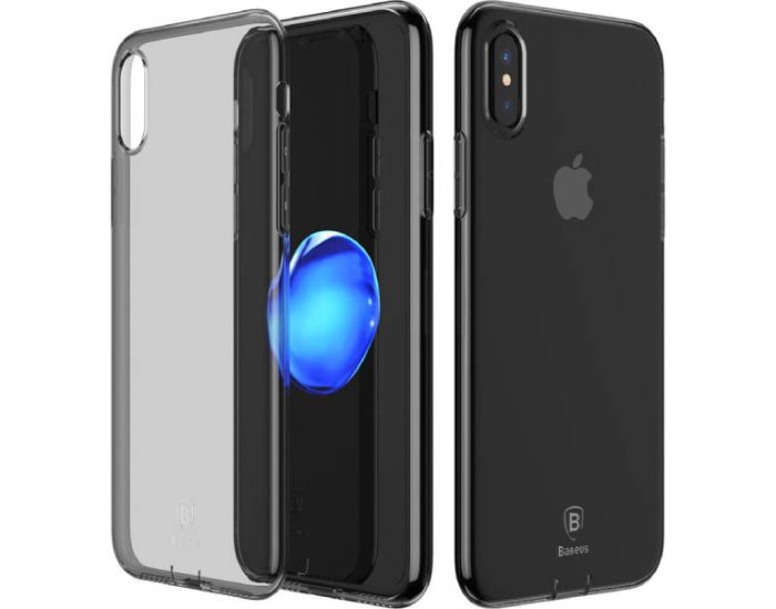 Чехол-силикон с заглушками + защита камеры iPhone X / XS 