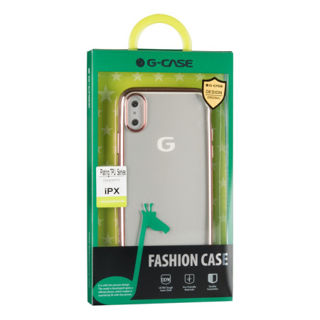 Чехол-силикон G-Case Shiny Series Plating Case iPhone X/XS Rose Gold