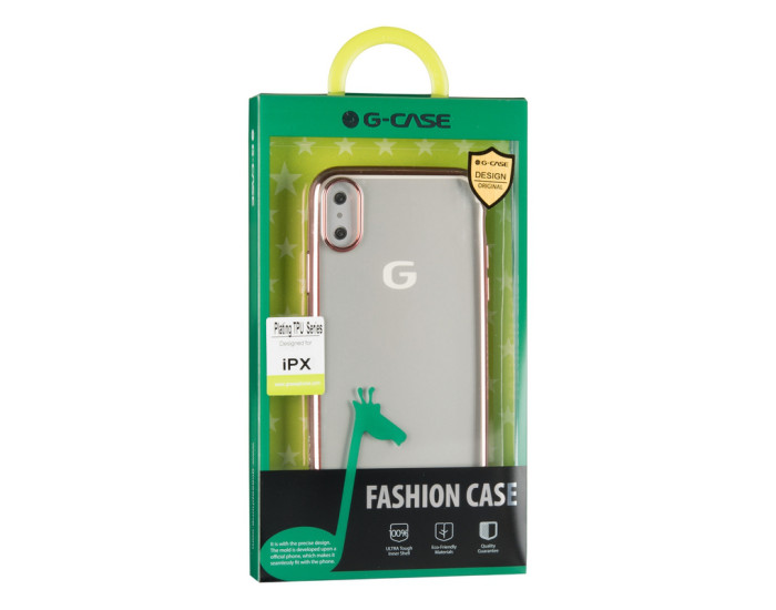 Чехол-силикон G-Case Shiny Series Plating Case iPhone X/XS Rose Gold