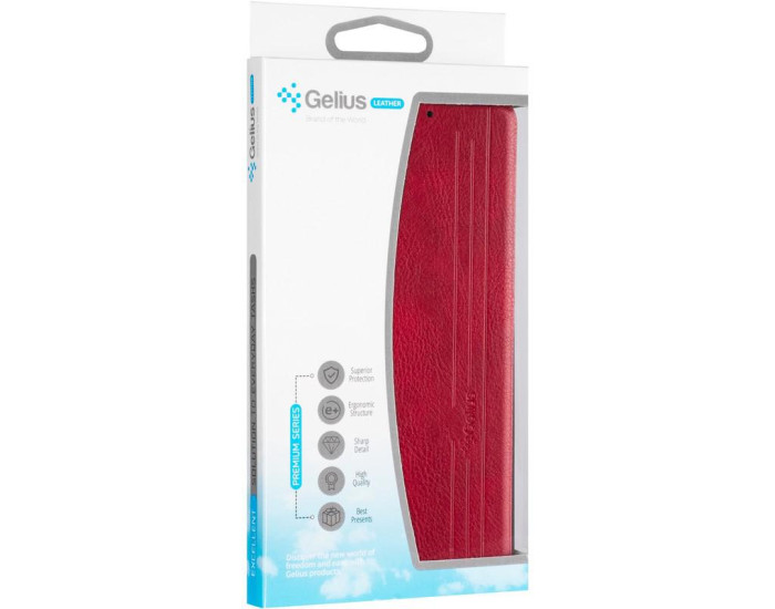 Чохол-книга Leather Gelius New Xiaomi Mi11 Red