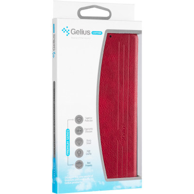 Чехол-книга Leather Gelius New iPhone 12 Mini Red