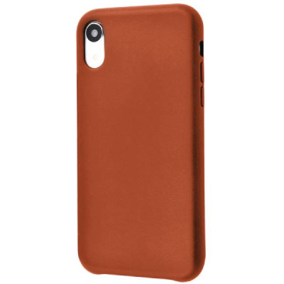 Чехол силиконовый Leather iPhone XR Brown