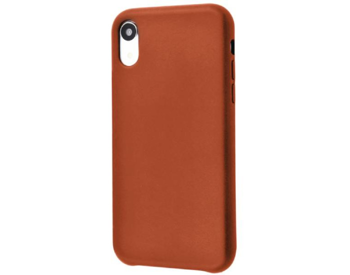 Чохол силіконовий Leather iPhone XR Brown