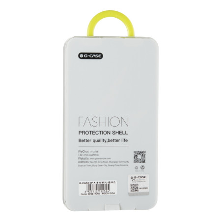 Чехол-силикон Накладка G-Case Couleur Series PP 0.3mm for iPhone X Transparent Black