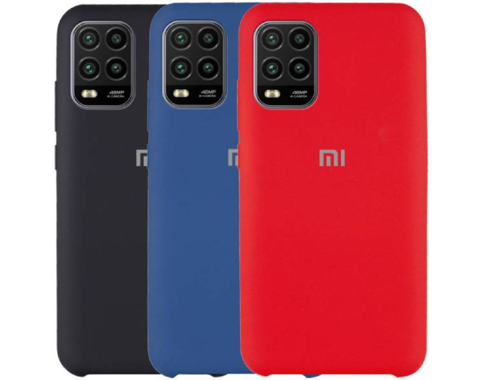 Чехол-силикон с заглушками + защита камеры Xiaomi Redmi Mi10 Lite
