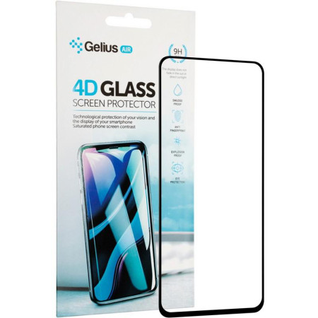 Защитное стекло Gelius Pro 4D Xiaomi Redmi Note 9 Pro / Note 9s Black