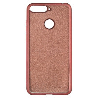 Чехол-силикон Twins Glitter Huawei Honor 7C with Pink