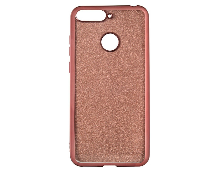 Чехол-силикон Twins Glitter Huawei Honor 7C with Pink