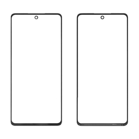 Стекло фронтальное с OCA пленкой Samsung A525 A52, с олеофобным покрытием, черное