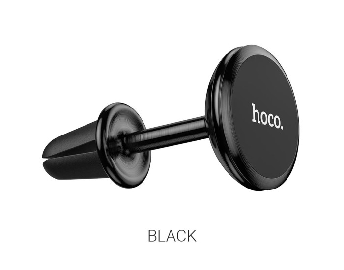 Автодержатель магнитный в дефлектор Hoco CA69 Sagesse Alum-Alloy Long-Ver Air-Outlet Magnetic Black