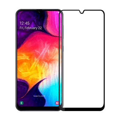 Защитное стекло Samsung A405 A40 / A015 A01 5D Black (Класс А)