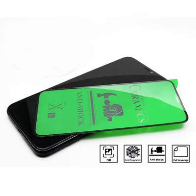 Защитное стекло (Гибкая Керамика) iPhone 7 Plus / 8 Plus Black (Класс B)