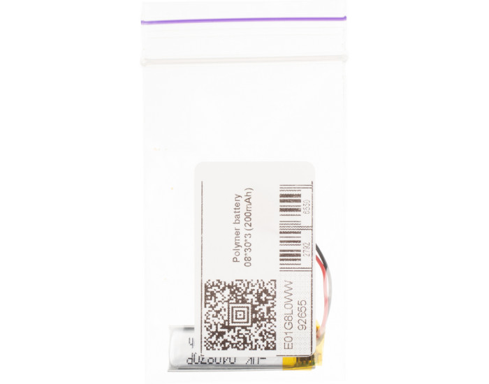 Акумулятор універсальний внутрішній, 08*30*3 (200mAh)