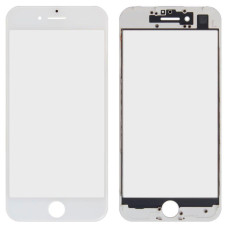 Стекло фронтальное c OCA-пленкой iPhone 7, белое с рамкой