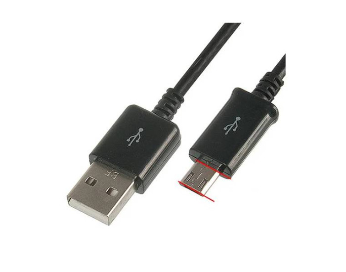 Кабель USB Long Conector USB to Micro (1см) Black