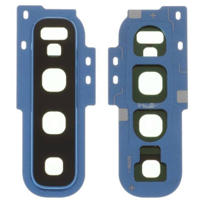 Скло камери для Samsung G973 Galaxy S10, з рамкою, блакитне