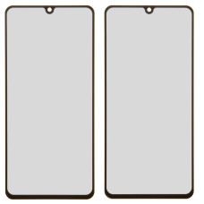 Стекло фронтальное с OCA пленкой Samsung A415 A41, черное (Класс А)