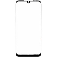Стекло фронтальное с OCA пленкой Xiaomi Redmi Note 7, черное  (Класс B)