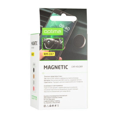Автодержатель магнитный Optima RM-C07 (Черный / Black)
