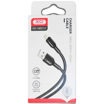 Кабель USB XO NB212 Lightning 2.1A (1m) (Черный/Black)