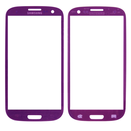 Стекло фронтальное Samsung I9300 S3, фиолетовое