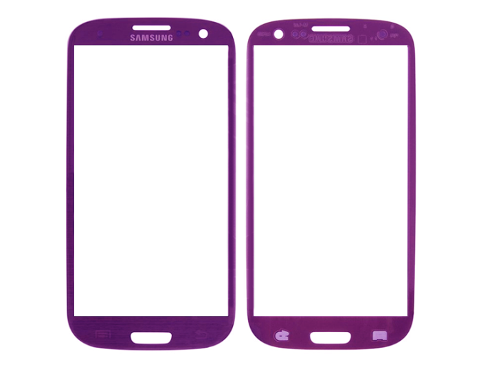 Стекло фронтальное Samsung I9300 S3, фиолетовое