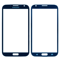 Стекло фронтальное Samsung N7100 Note 2, синий