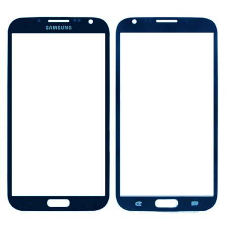 Стекло фронтальное Samsung N7100 Note 2, синий