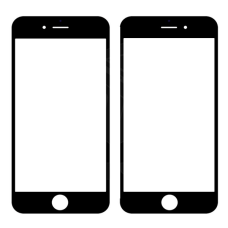 Стекло фронтальное iPhone 6, 6S, черное
