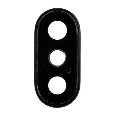 Скло камери для iPhone X, чорне