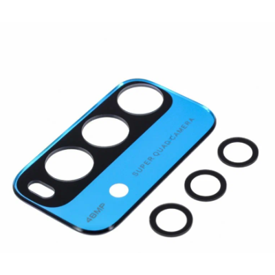 Скло камери для Xiaomi Redmi 9T. Комплект 4 шт, Cинее