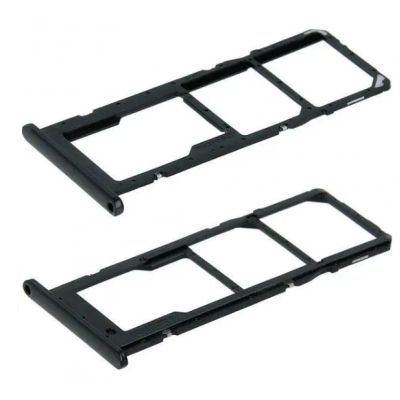 Тримач SIM-карты для Samsung A02s, A025, Dual Sim, чорний