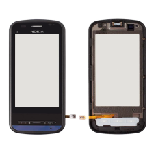 Сенсор Nokia C6, с рамкой, черный