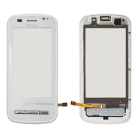 Сенсор Nokia C6, с рамкой, белый