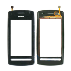 Сенсор Nokia 600, с рамкой, черный