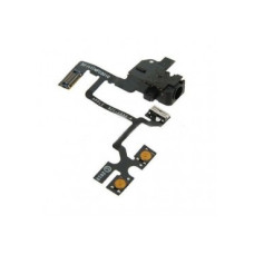 Шлейф для iPhone 4S, коннектора наушников, кнопок звука, черный (Класс B)