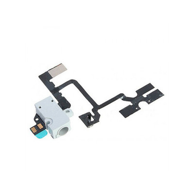 Шлейф для iPhone 4S, конектора навушників, кнопок звуку, Білий