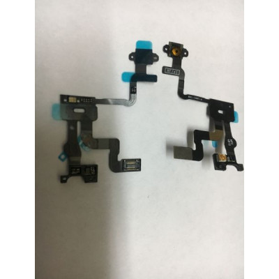 Шлейф для iPhone 4S, кнопки включення, c датчиком наближення, з компонентами