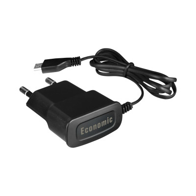 Мережеве зарядний пристрій Economic MicroUSB (Чорний \ Black)