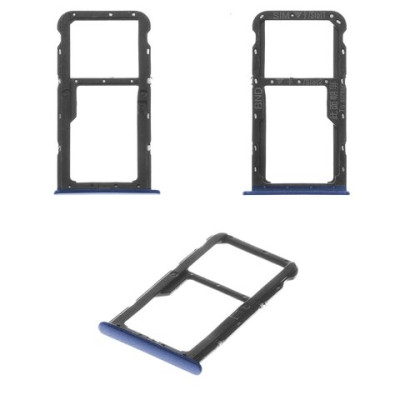 Тримач SIM-карты для Huawei Honor 7x, dual sim, синій