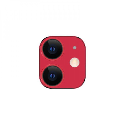 Скло камери для iPhone XR, з рамкою, корал