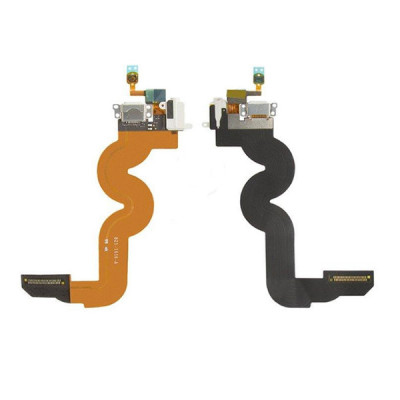 Шлейф iPod 5G, коннектора наушников, коннектора зарядки, с компонентами черный