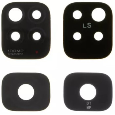 Скло камери для Xiaomi Poco M4 Pro 5G, Note 11 5G, Note 11T 5G. Note 11S 5G без рамки, велике + маленьке (2 шт)